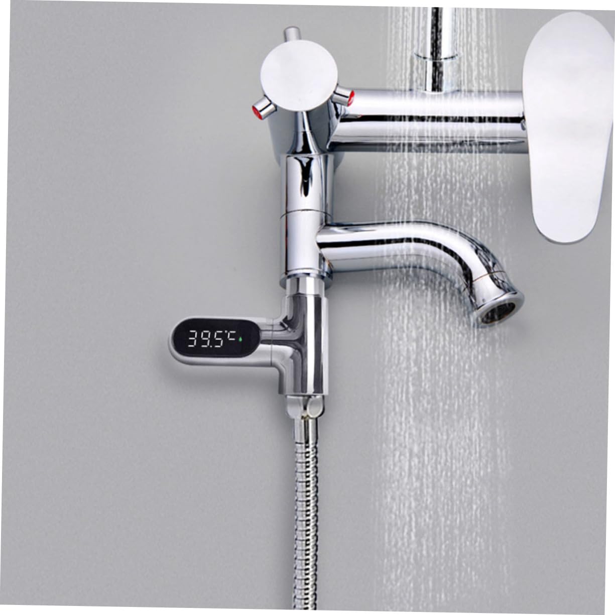 Termómetro de Ducha Resistente al Agua para Ñiño Pantalla Led Medición Precisa de 5 a 85°c Material Abs y Pc, Función de Energía Autogenerada