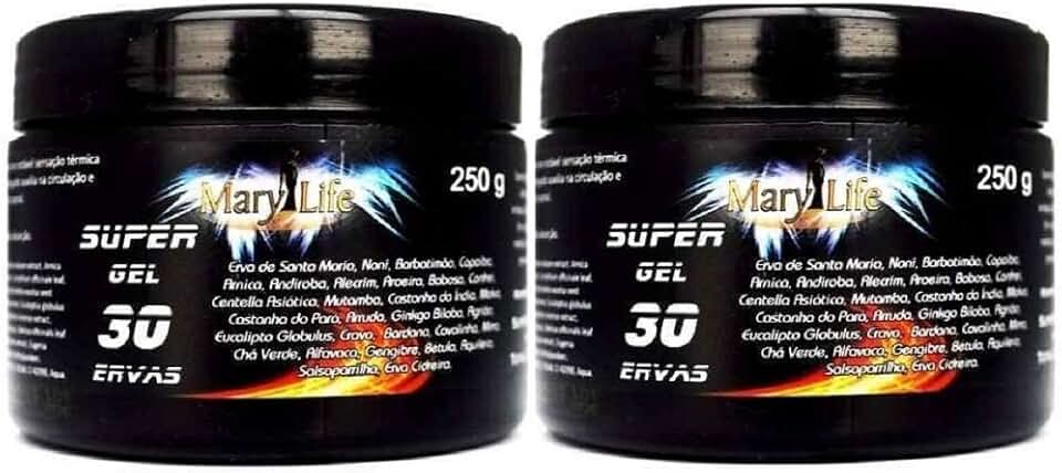 Mary Life Kit 2 Super Gel 30 Ervas 250g Super Potência Para Total Conforto