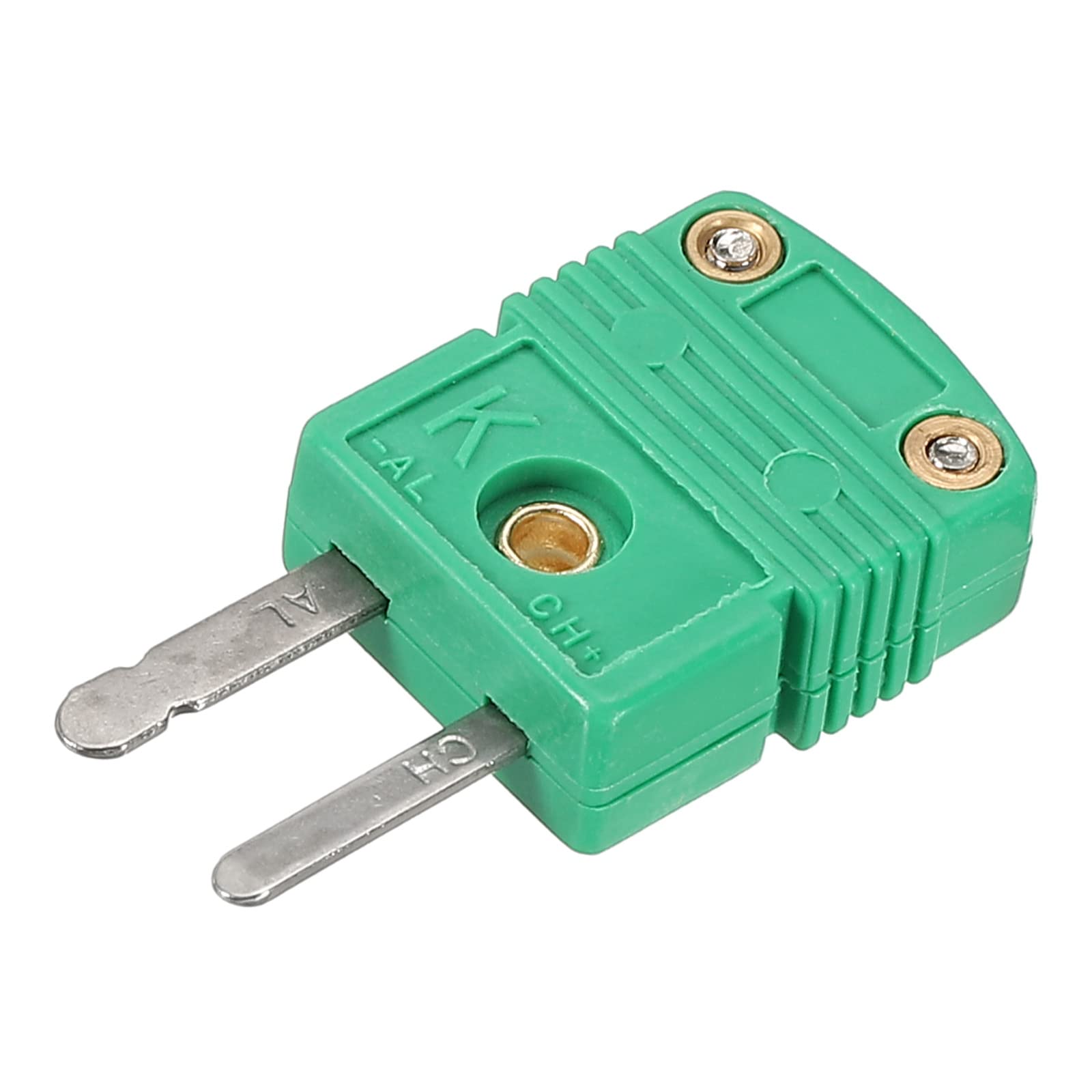 sourcing map K Termopara kabel Złącza męskie Wtyczka adaptera wysokotemperaturowego 220°C (428°F) do czujnika termopary Sonda Zielony