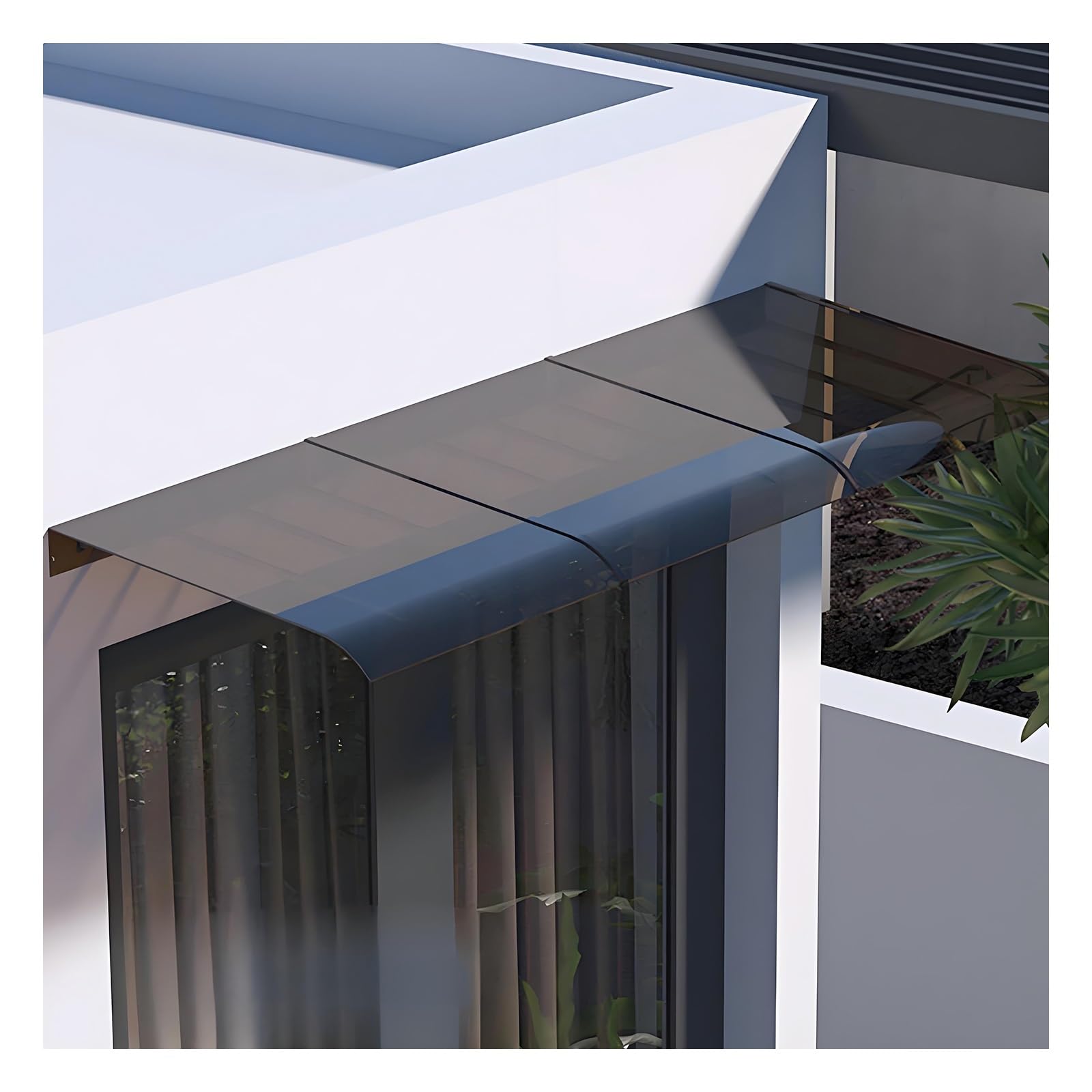 Zhengqian One Color Awning For Door Entrance,Spliced Outdoor Overhang Canopy,Uv/Rain/Snow Protection Polycarbonate Solid Sheet Overhang Canopy,For Window, Patio, Roof(W35*L50cm/W13.7*L19.6in)
