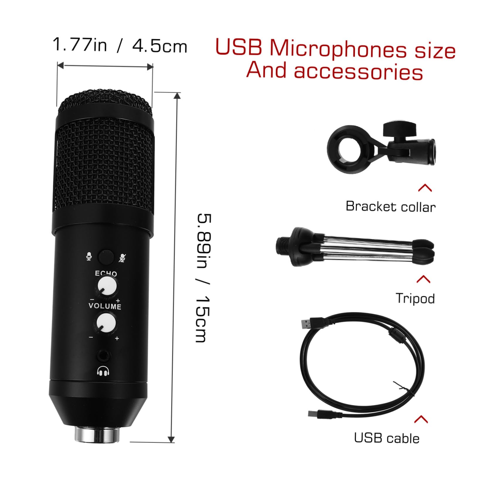 UKCOCO Micrófono Cardioide para Grabación de Condensador USB en Computadora