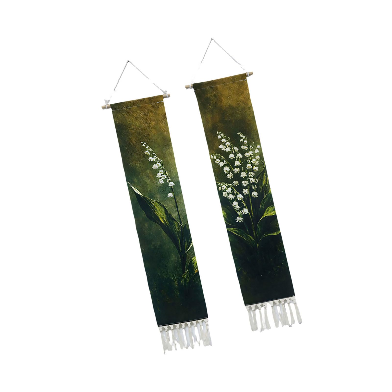 YWLUUOO Bohemians Tapestry Vertical Wall Hanging with Tassels Aesthetic Wall Tapestry for Bathroom Living Room Home Art Decors Orchids Door Hanging Aesthetic for Bedroom Living Room Dorm