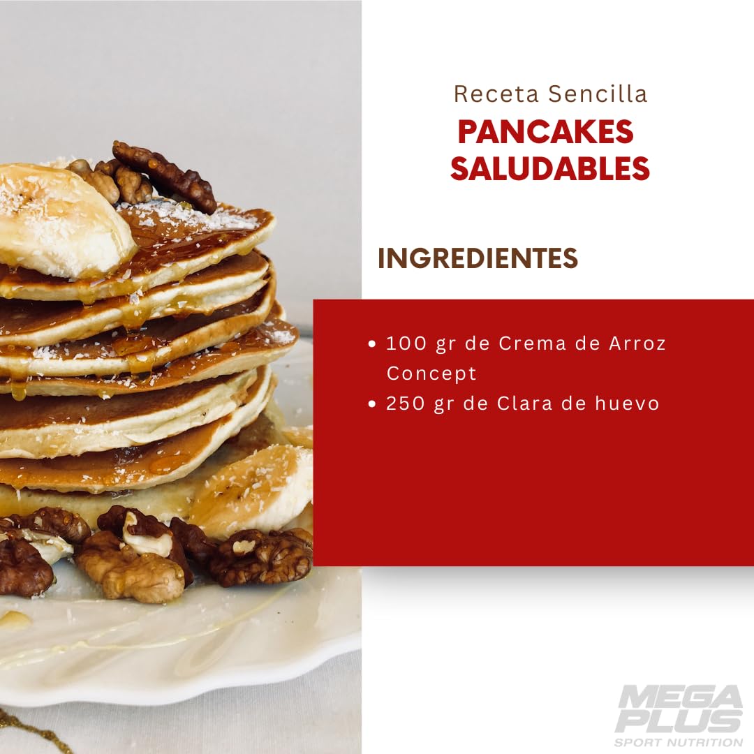 Crema de Arroz - Mega Plus Concept - Crema de arroz en polvo - Sin azúcares añadidos - alto en carbohidratos - Sin Gluten - Sin Lactosa- 1 kg (1 Kg, Vainilla) — view 6