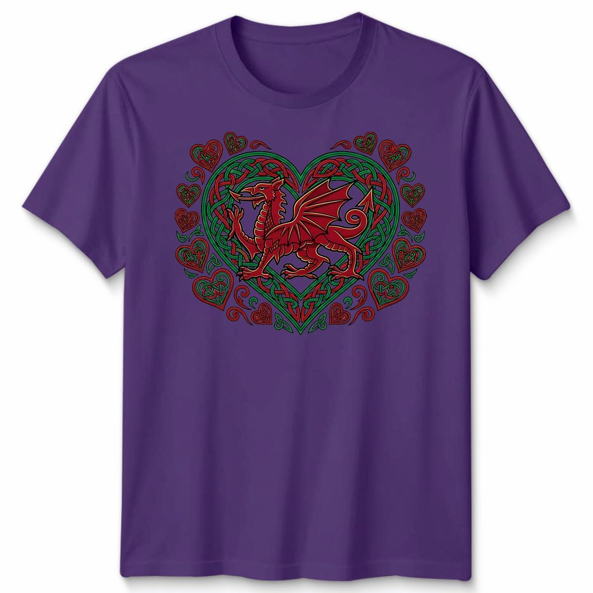 D&T St Davids Day Butterfly Welsh Flag Heart Rugby Top Mens Womens Apparel Wales National Holiday Graphic Shirt Unisex 3XL Purple