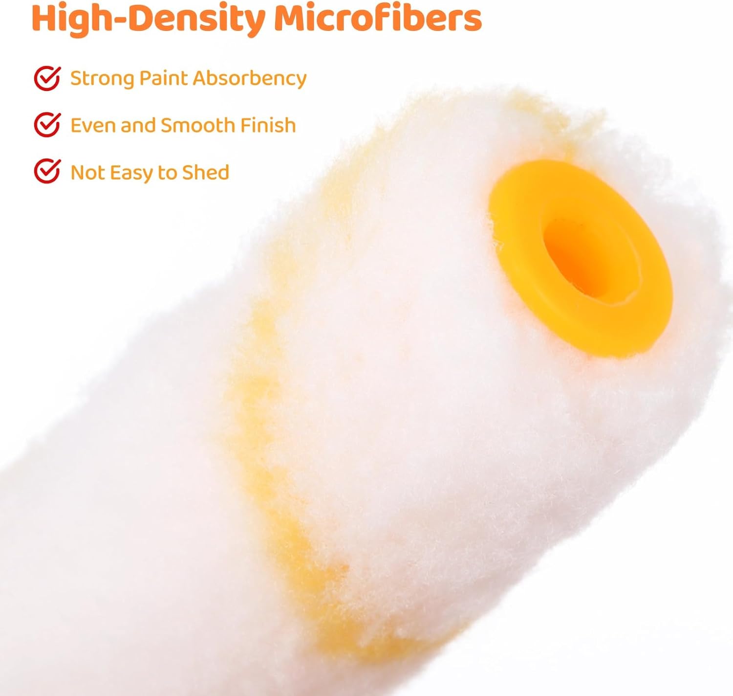 300 Pcs Mini Paint Roller Covers, 4 Microfiber Roller Covers with 1/2 Nap, Small Paint Brush Covers, Household Wall Painting Supplies, House Paint Repair Tool Kit for DIY Craft
