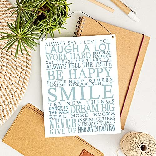 Dorothy Spring Always Say I Love Laugh Work Hard Be Happy Smile Dream Big Quote Plaque Metal Sign Size 15x20cm