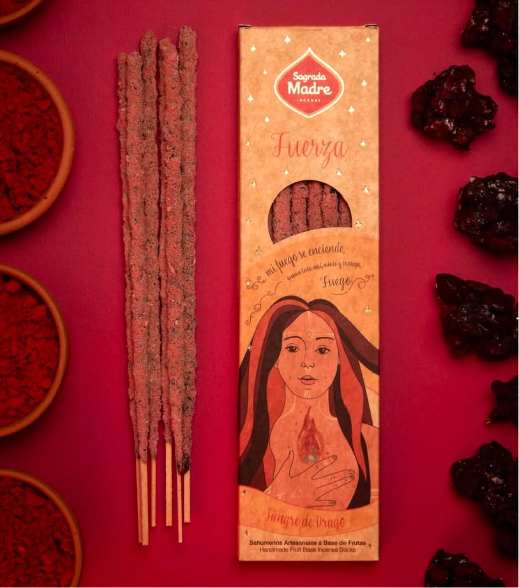 Sagrada Madre Organic Natural Colors - Element - Fire - Strength. Incense Sticks
