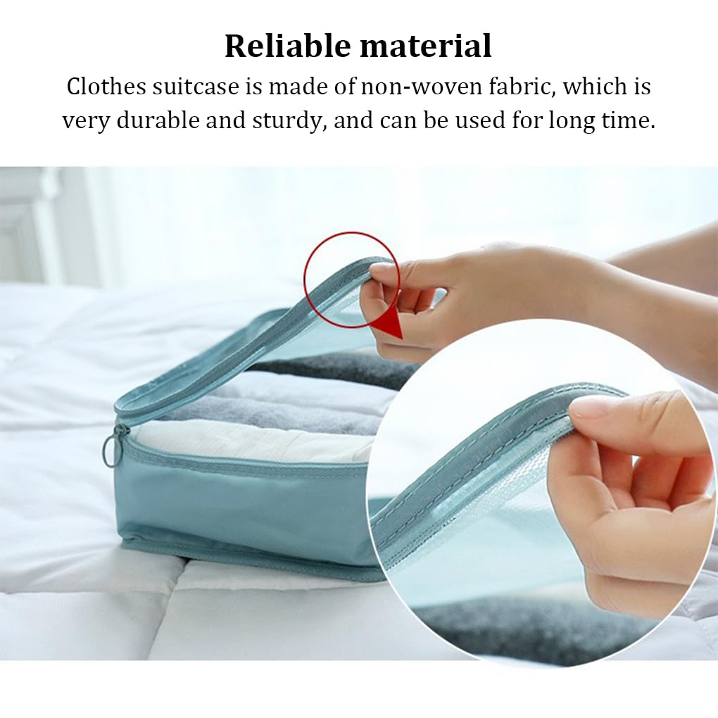 7 Pz/Kit Imballaggio Cubo Borsa Da Viaggio In Tessuto Non Tessuto Bagagli Vestiti Portatile Giacca Valigia Organizzazione Custodia Arancione