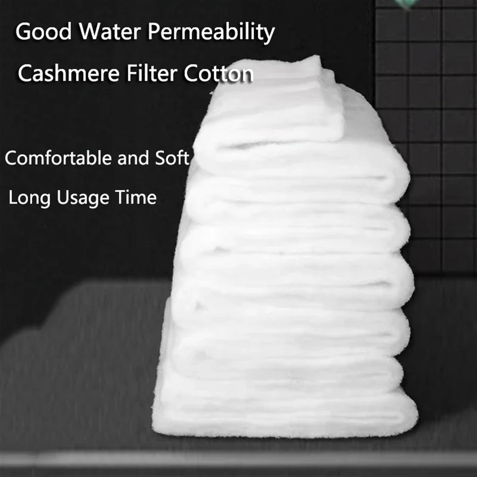 Almohadilla de Esponja para Filtro de Acuario, 1 Uds Filtro for Estanque Medios for Acuario Hilo Dental Esponja de Espuma Blanca 100x40x0,6 cm