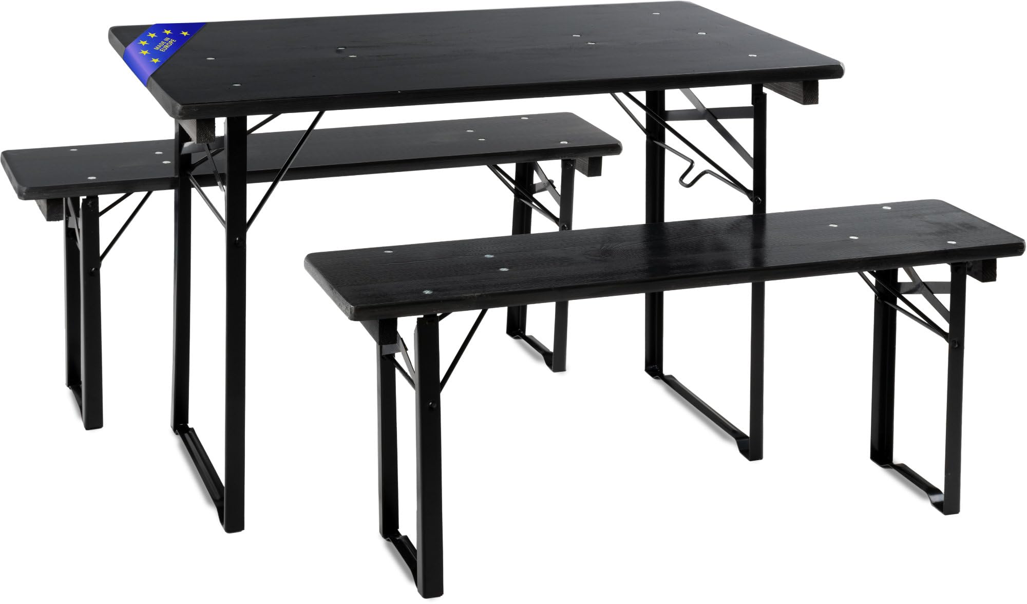 Stagecaptain Set de 5 Banco y Mesa para Aire Libre 117 cm Color Gris Oscuro