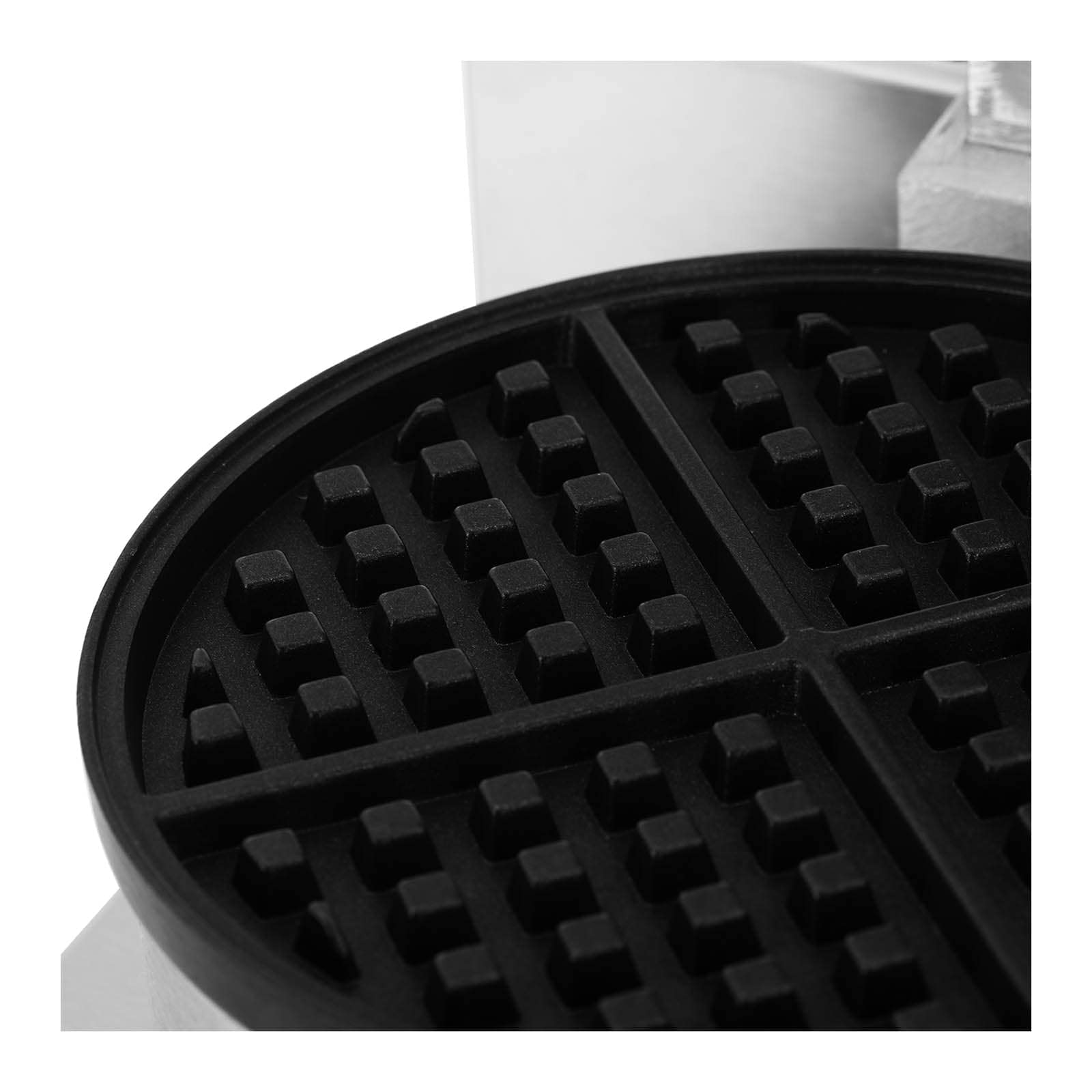 Royal Catering RCWM-2600-R gofrera doble redonda (2 x 1300 W, temporizador 15 min, teflón y aluminio, acero inoxidable)