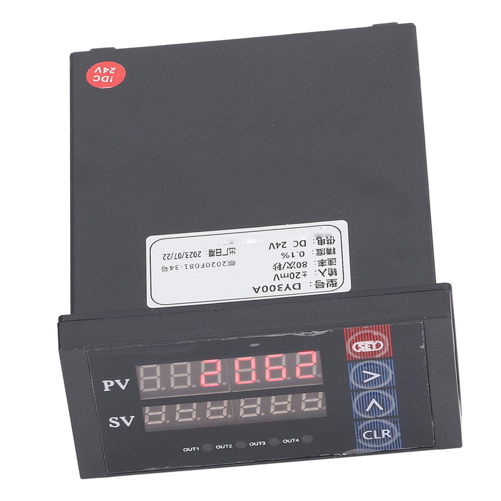Fafeicy Indicatore di Peso DY300A, Controllore 24 V CC, Sensore di Pesatura, Indicatore Ad Alta Precisione 0,1% 80 Volte/s, Conversione A/D con Uscita 0-10 V 4-20 MA per Sistemi di