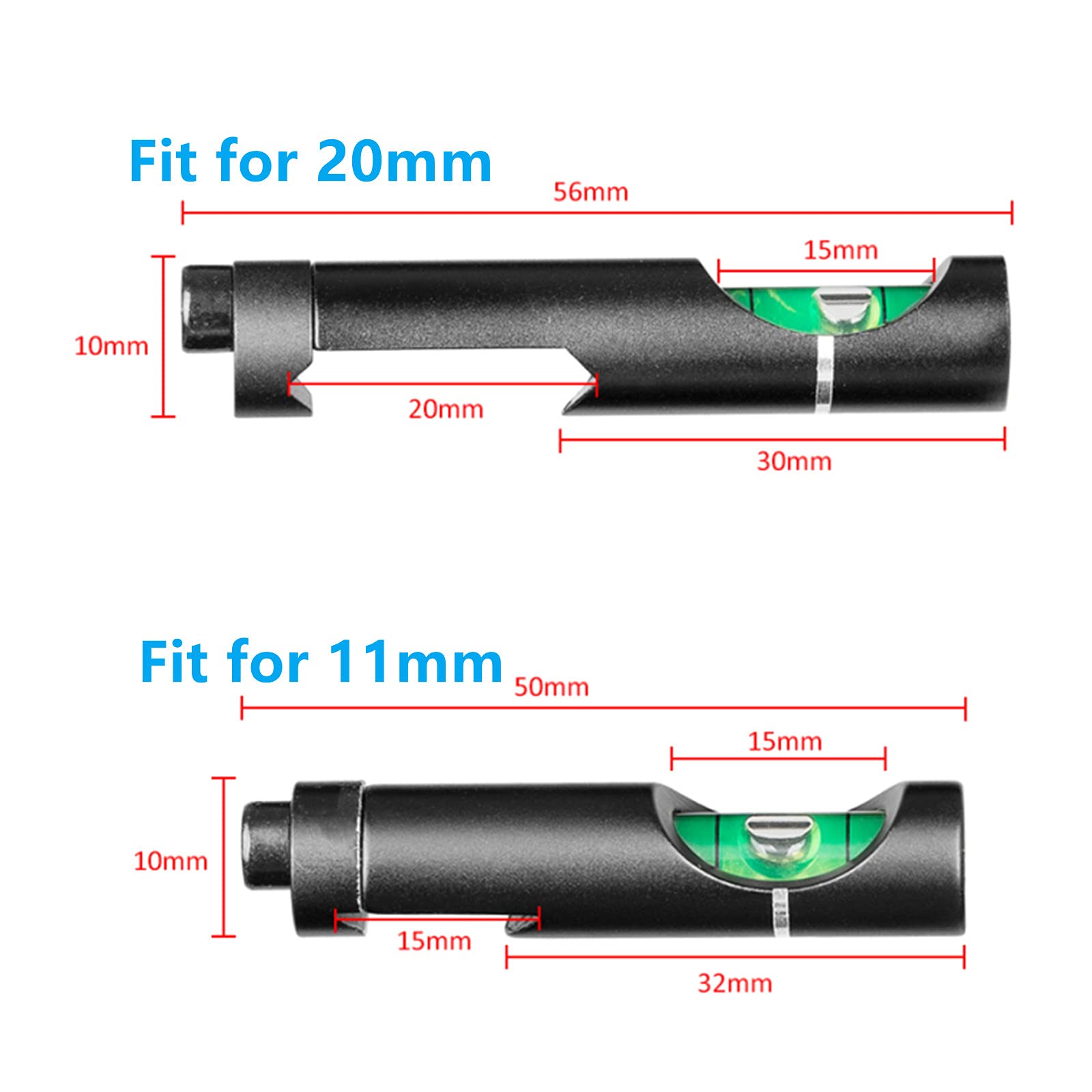 ACEXIER Bubble Level 20mm o 11mm Tejido Picatinny Base Caza Tactical Riflescope Scope Mounts Accesorios
