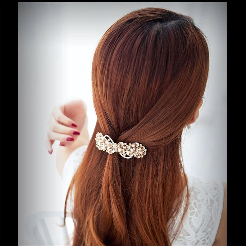 ジュエリー大弓ヘアクリップヘアカード後頭部トップクリップクリップクリップクリップ頭飾り (Color : B, Size : As