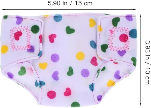 Miniatura 2 de STOBOK 2 pañales para muñecas ropa interior ajustable para muñecas de bebé de 14 a 18 pulgadas muñeca americana accesorios de ropa de muñeca