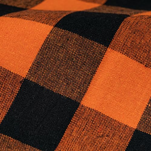 Image of Orange Kitchen Towels - 100% Cotton, 6 Pack, Harvest Season Dish Towels - Multipurpose, Versatile Fall Tea Towels with Hanging Loop - Large Size Kitchen Towels for Thanksgiving Dinner (Orange & Black)