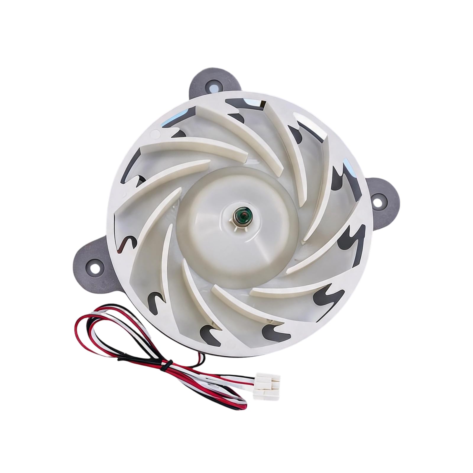 Elnwnnkc Appliance Cooling Fan Motor Replacement DA31-00342A, 12V Refrigerator Evaporator Motor with White ABS Fan for Repair Comparison Use Refrigerator Evaporator