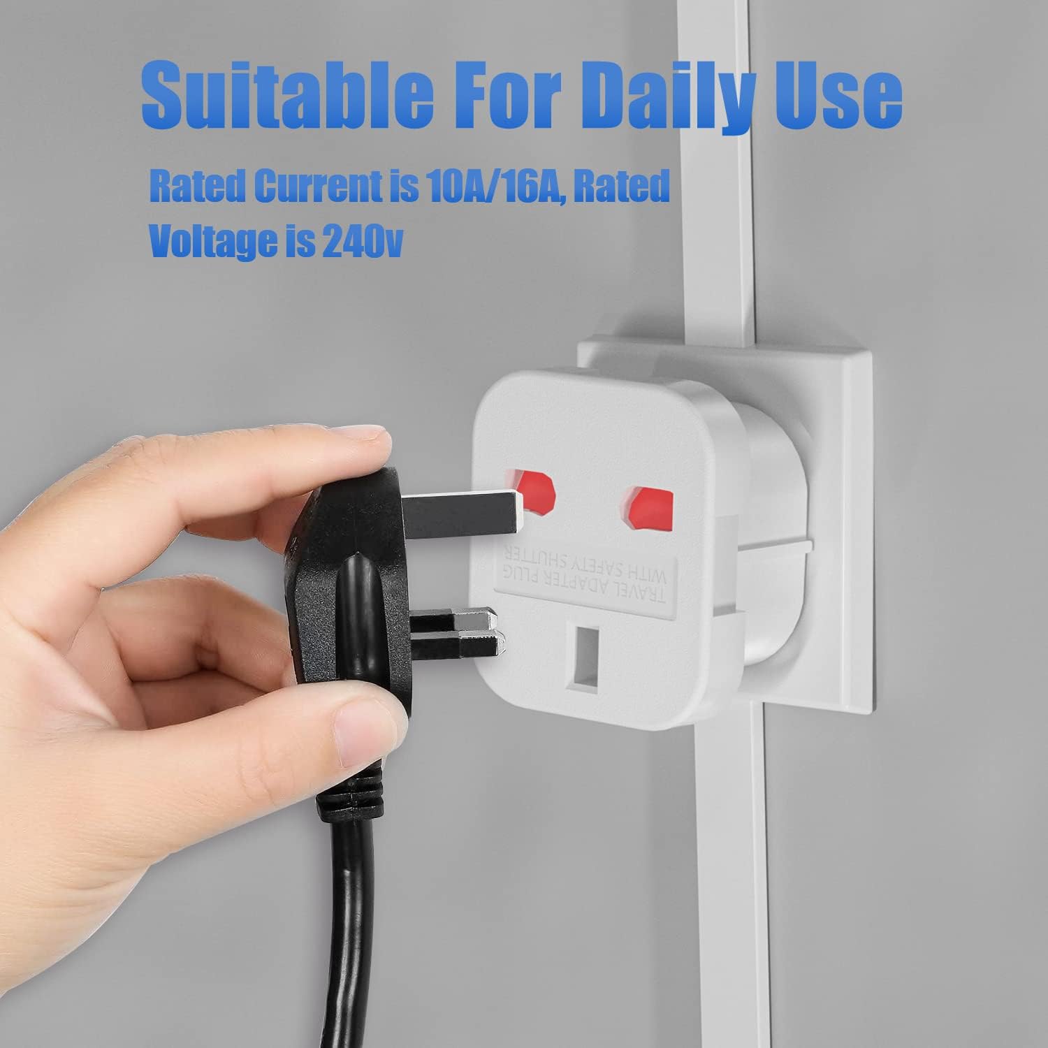 Buy UK to European Plug Adapter Pack of 3, EU Travel Adapter with Child