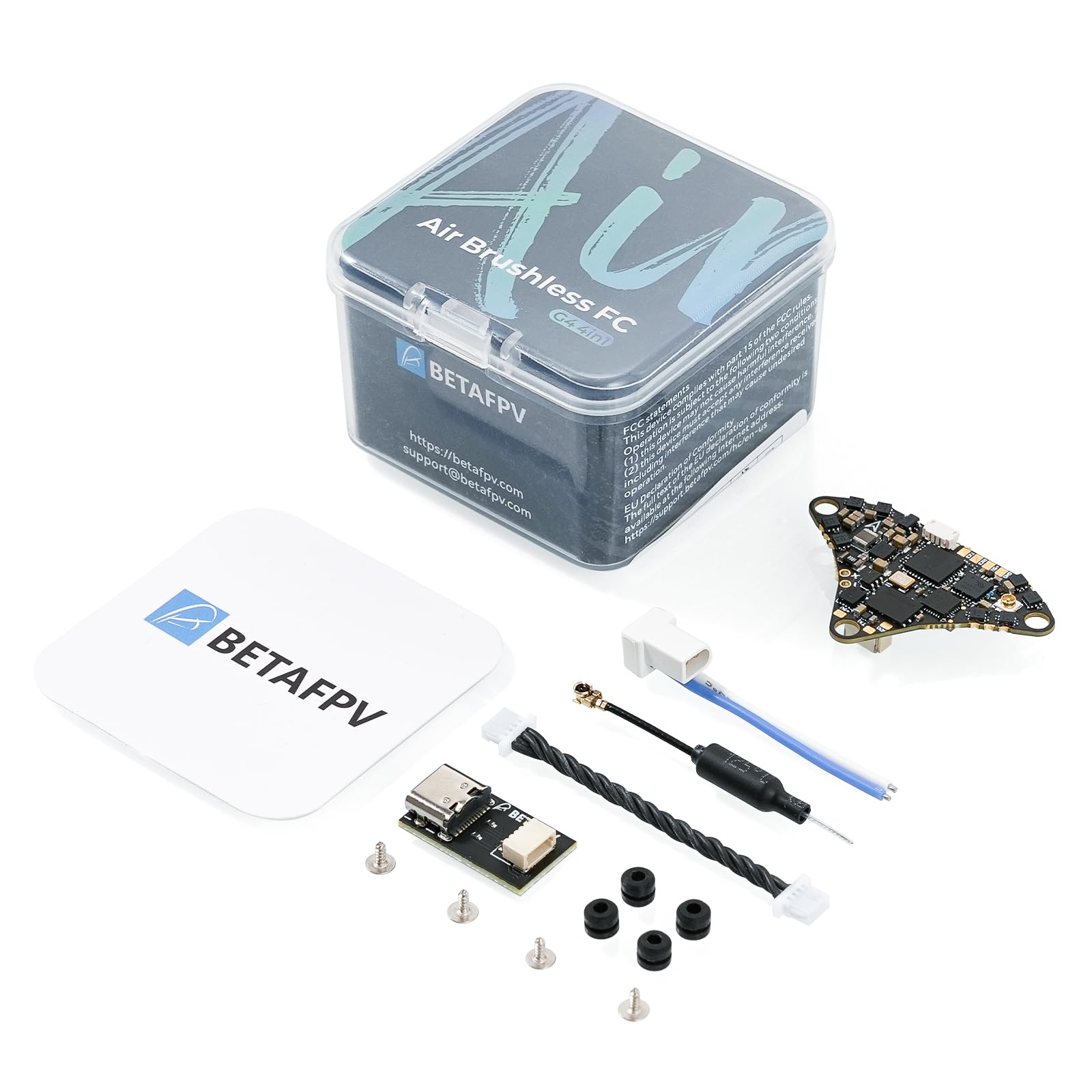 BETAFPV G473 4IN1 Air Brushless Flight Controller for FPV Drone | Lightweight 1S AIO FC with 16MB BlackBox BB51 Bluejay 96K ESC OSD Chip SPI Connection External UART Port for Air65/Air75