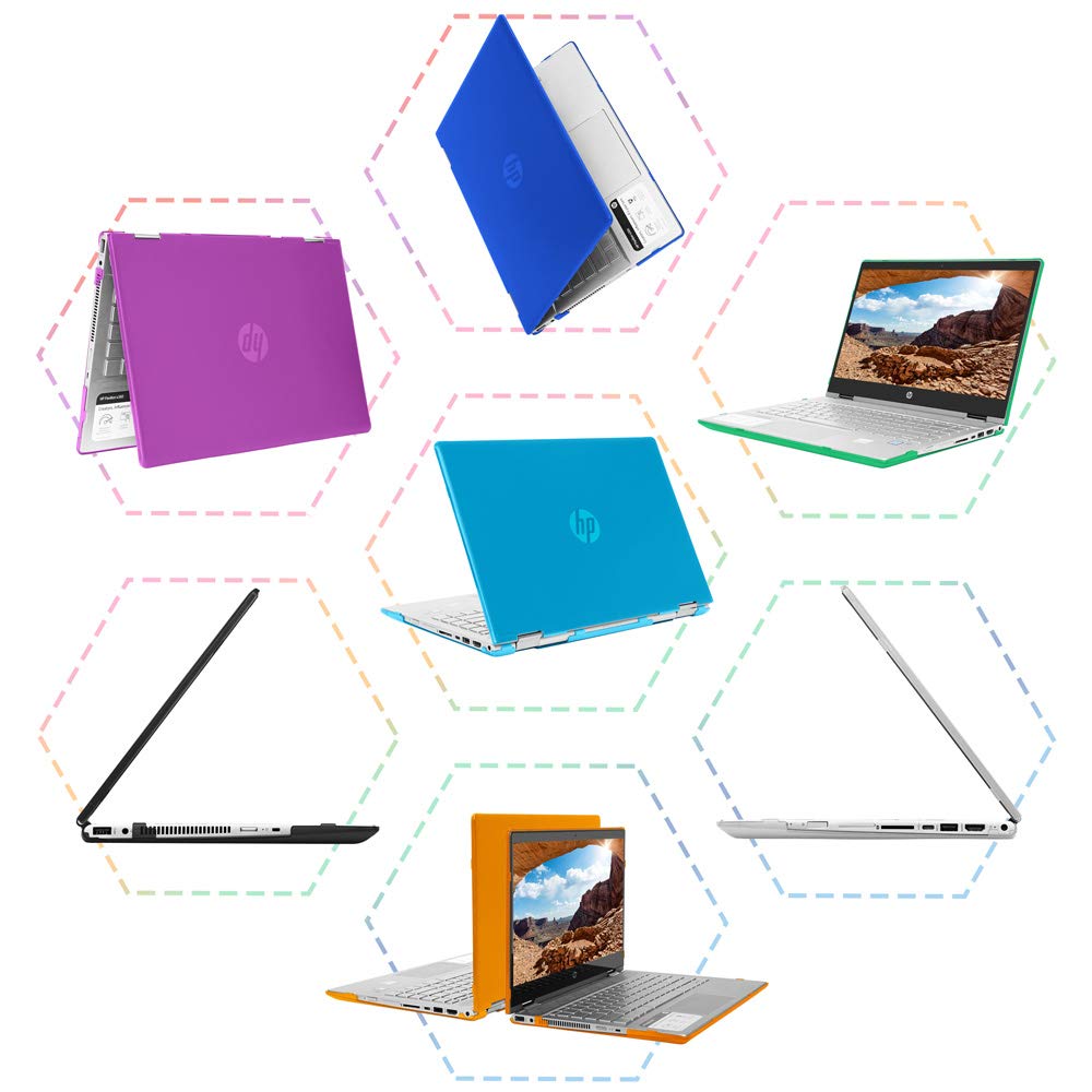 mCover - Custodia rigida solo per HP Pavilion x360 Convertible 14-DHxxxxx serie 14" (Dimensioni 32,4 x 22,29 x 2,05 cm) (Nero)