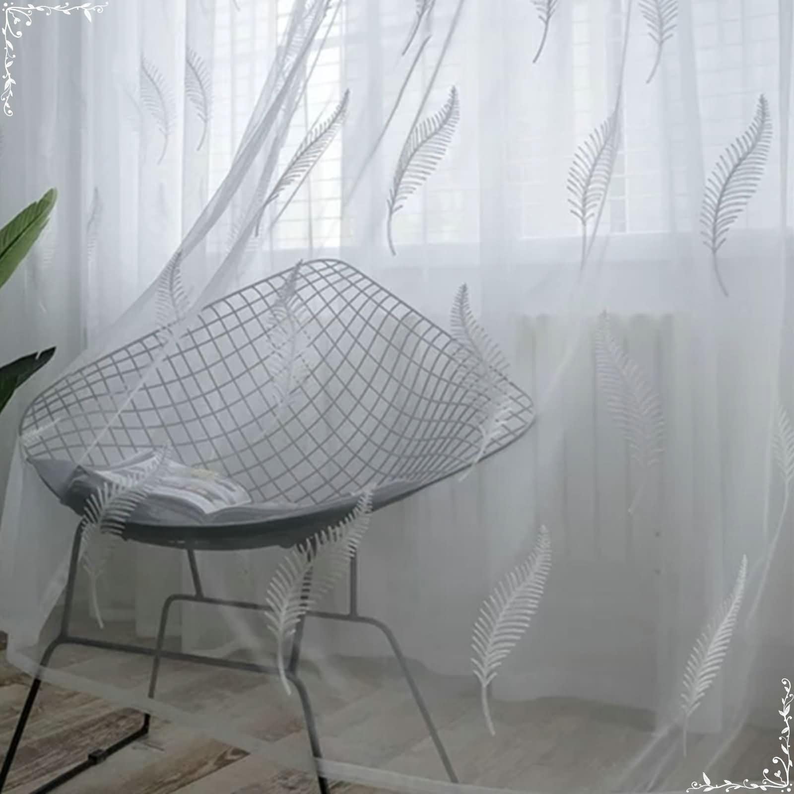 Rideau transparent chambre brodé pour illuminer votre intérieur de douceur