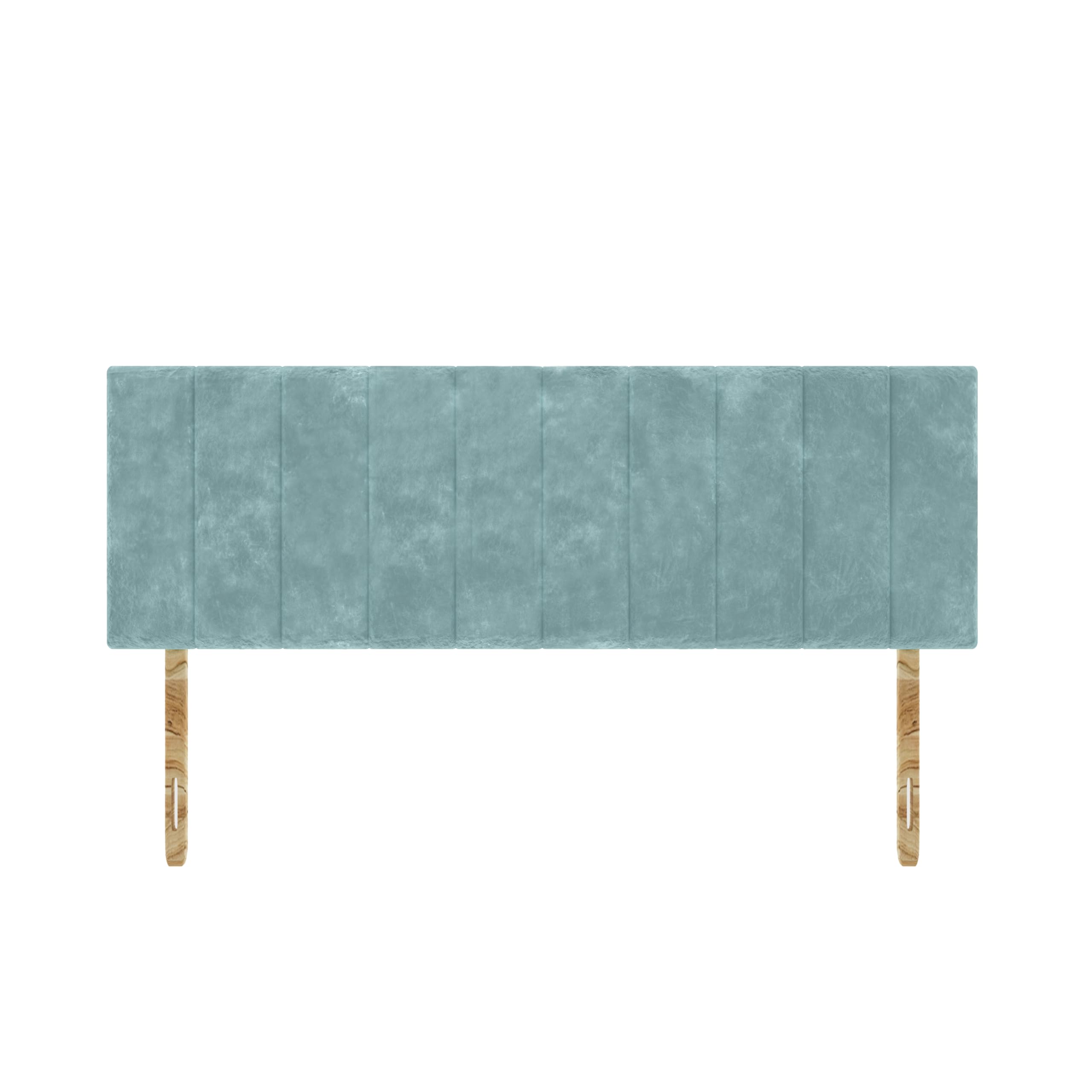 SANA SLEEP Oslo Plush Velvet HeadBoard - Luxury 20" Upholstered Design for Divan Beds - Multiple Fabric Options for Bedroom and Hotel Furniture - 4FT Small Double - Duck Egg