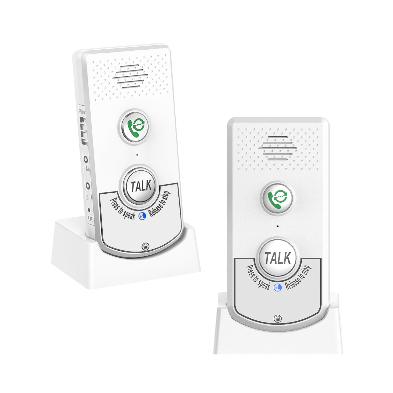 2 Way Voice Intercom, Long Range Wireless Intercomunicador Home Communication System Doorbell Unit, 100m Range Indoor Intercoms Calling System Room to Room Intercom for House, Hospital, Hotel