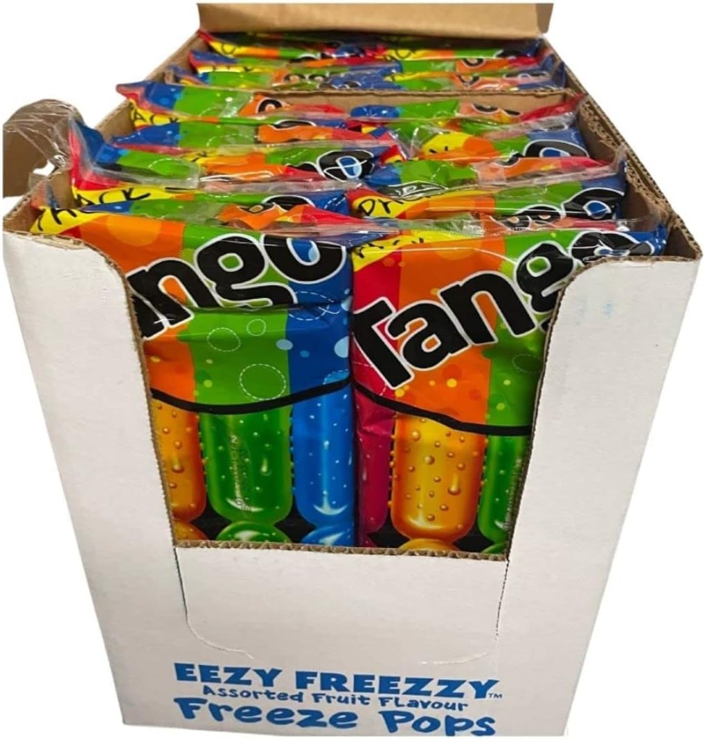 112 x 75mls Tango Freezer Ice Pops Poles - 2 in 1 Freeze Lollies - Bulk Box of 75ml Tango Poles - Gluten Free, Vegetarian, Kosher Approved