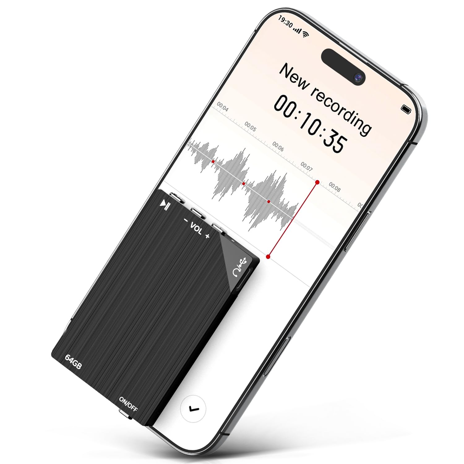 0,3 Zoll Dicker Diktiergerät Mini,MP3 Aufnahmegerät mit Rauschunterdrückung,Abhörgerät mit bis zu 80 Stunden Akkulaufzeit,Ideal für Reden,Vorträge,Konferenzen und Klassenzimmer