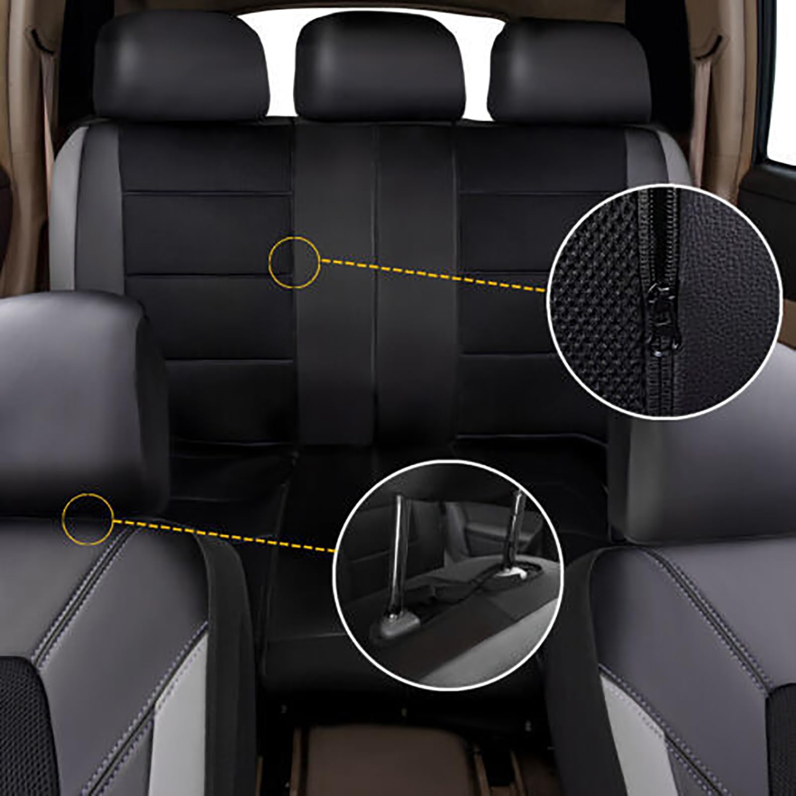 Pokrowce na siedzenia samochodowe do Range Rover Velar (L560) SUV 2017-2021 2022 2023 2024+, wykonane ze skóry PU, wodoodporne, antypoślizgowe i oddychające, niebieskie
