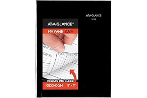 2024 Weekly Planner | DayMinder | 8 X 11 | Black | G520H0024