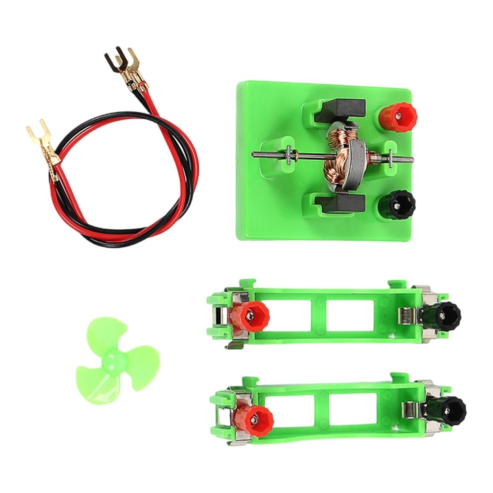 Physik-Experimentiermotor mit abnehmbarem Lüfter. Elektromagnetische Experimentierkomponenten für den Physikunterricht zur Demonstration