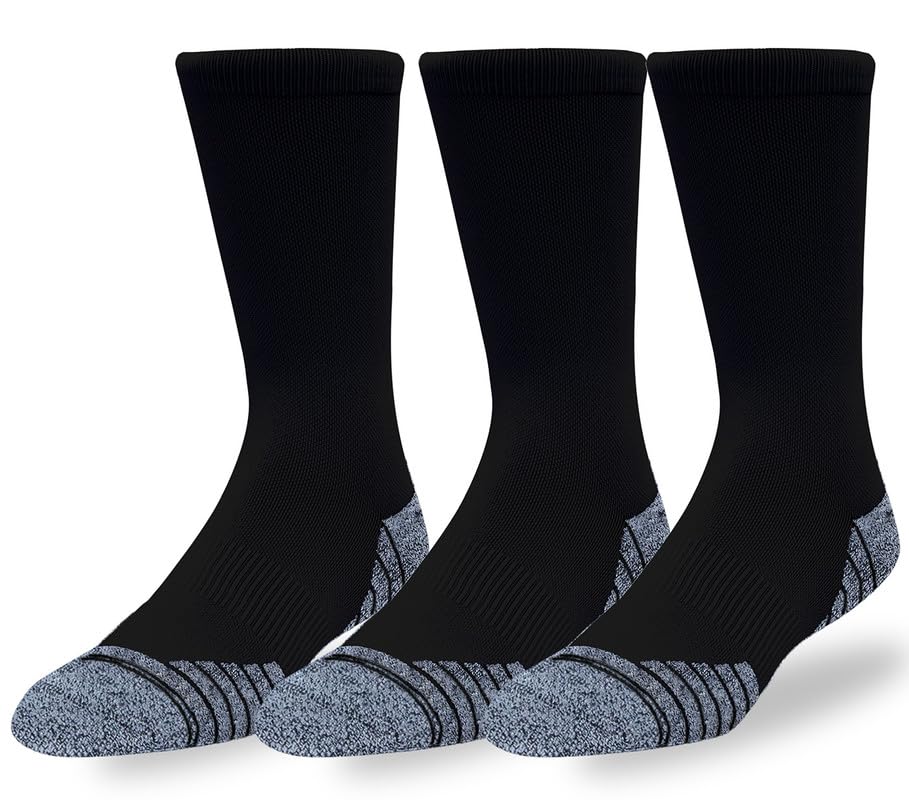 Scrimmage Calcetines unisex Solid Pack-Black Flyweight, paquete de 3 unidades