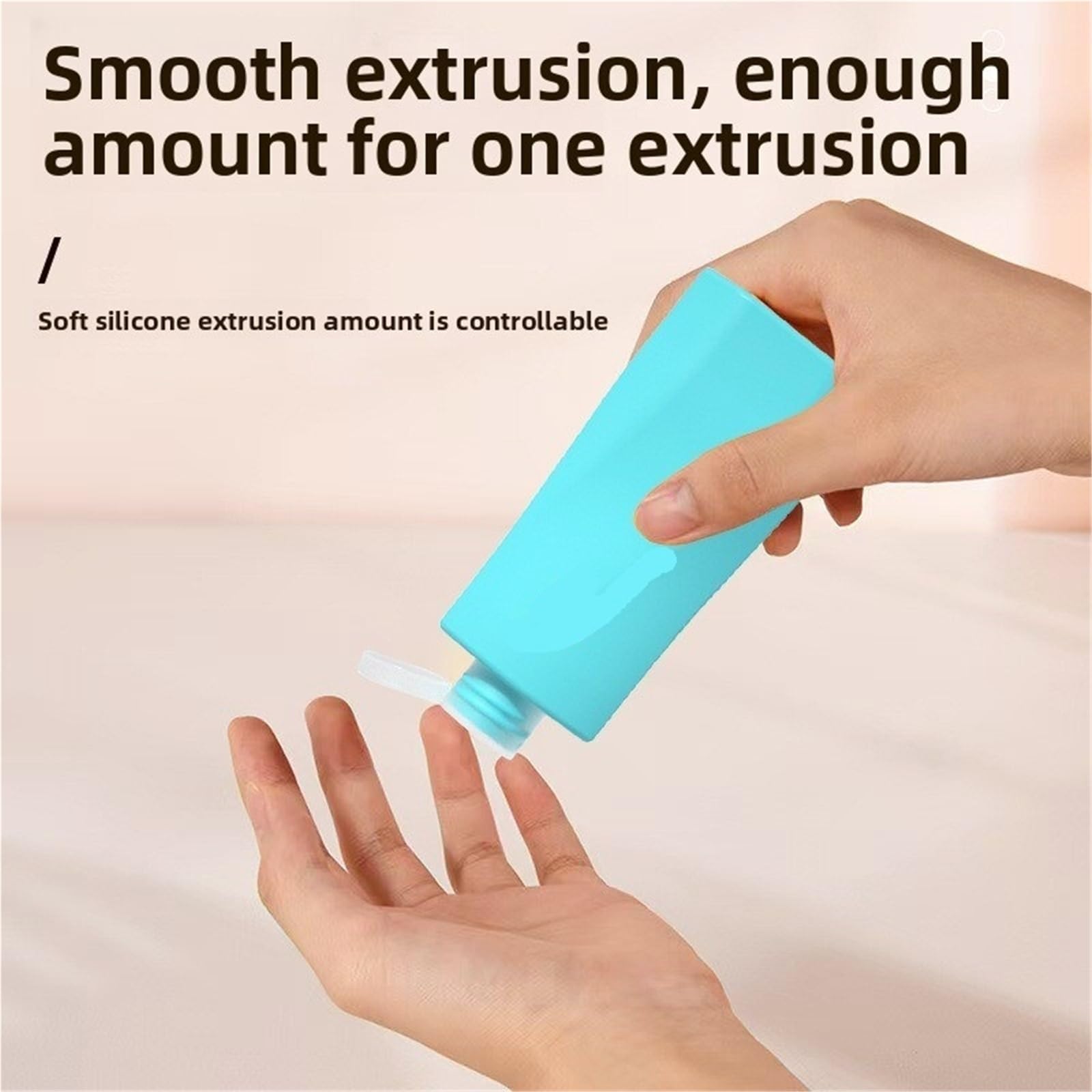 Set di bottiglie da viaggio in silicone 2 pezzi Per Shampoo, Lozione | Contenitore portatile for articoli da toeletta 4 in 1 for shampoo BodyWash da viaggio(Green)