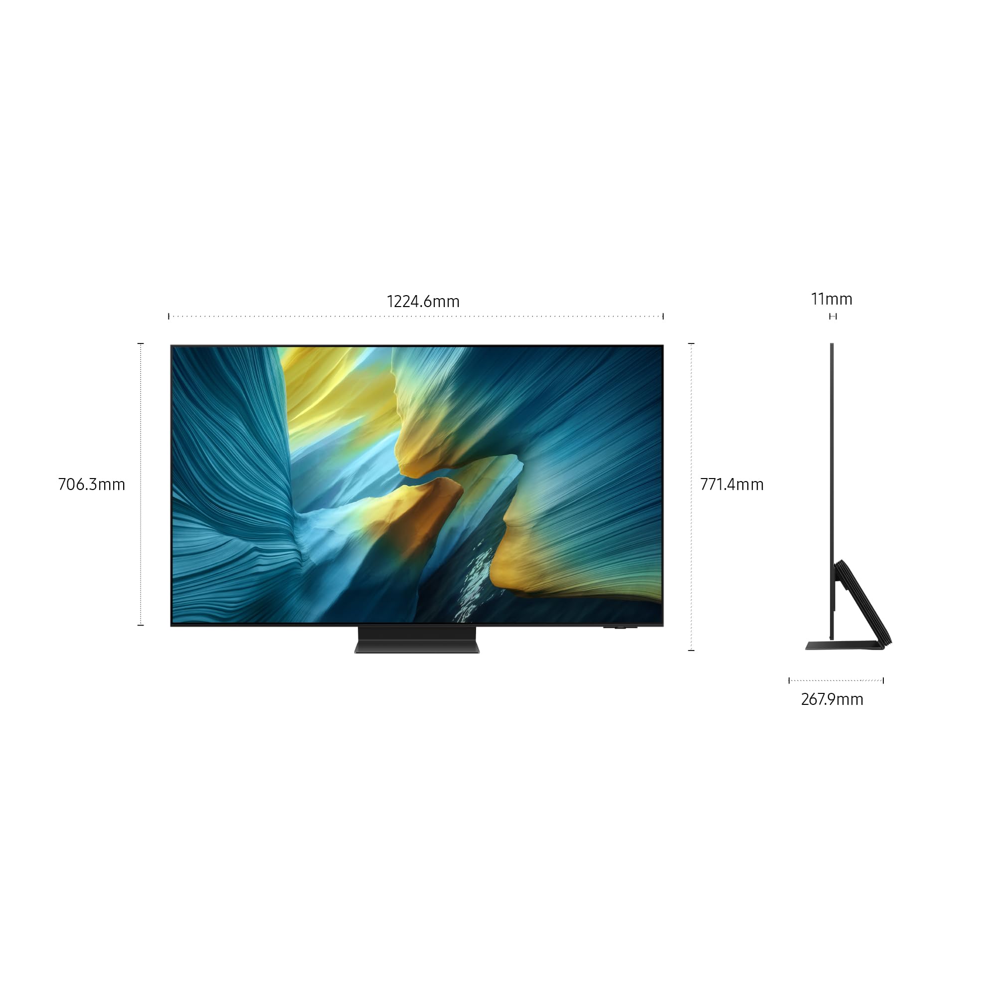 Samsung OLED 4K Vision AI Smart TV 55'' QE55S95FATXZT, NQ4 AI Gen4 Processor, 4K AI Upscaling, Glare Free, Dolby Atmos & OTS+, Infinity One Design, PACCHETTO INTRATTENIMENTO, 2025