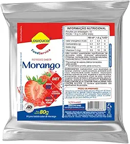 Refresco Suco em Pó Sabor Morango Zero Açúcares 80g - Magro Lowçúcar
