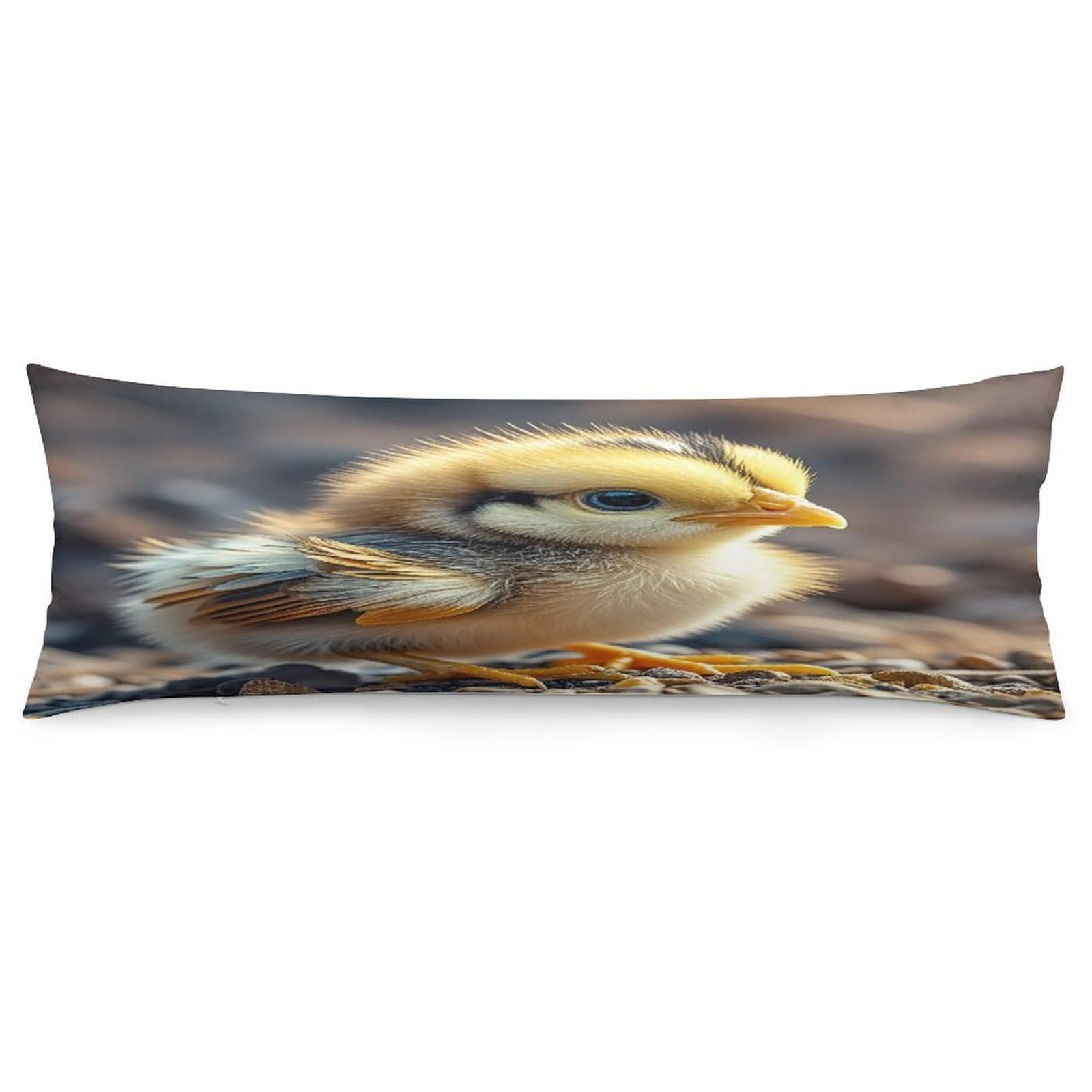 Chicken Chick Pillowcase Decorative Long Body Pillow Case Soft Breathable Body Pillow Cover Modern Large Pillowcase Cute Body Pillow Pillowcases for Bedroom Couch 18.9 X 53 Inch