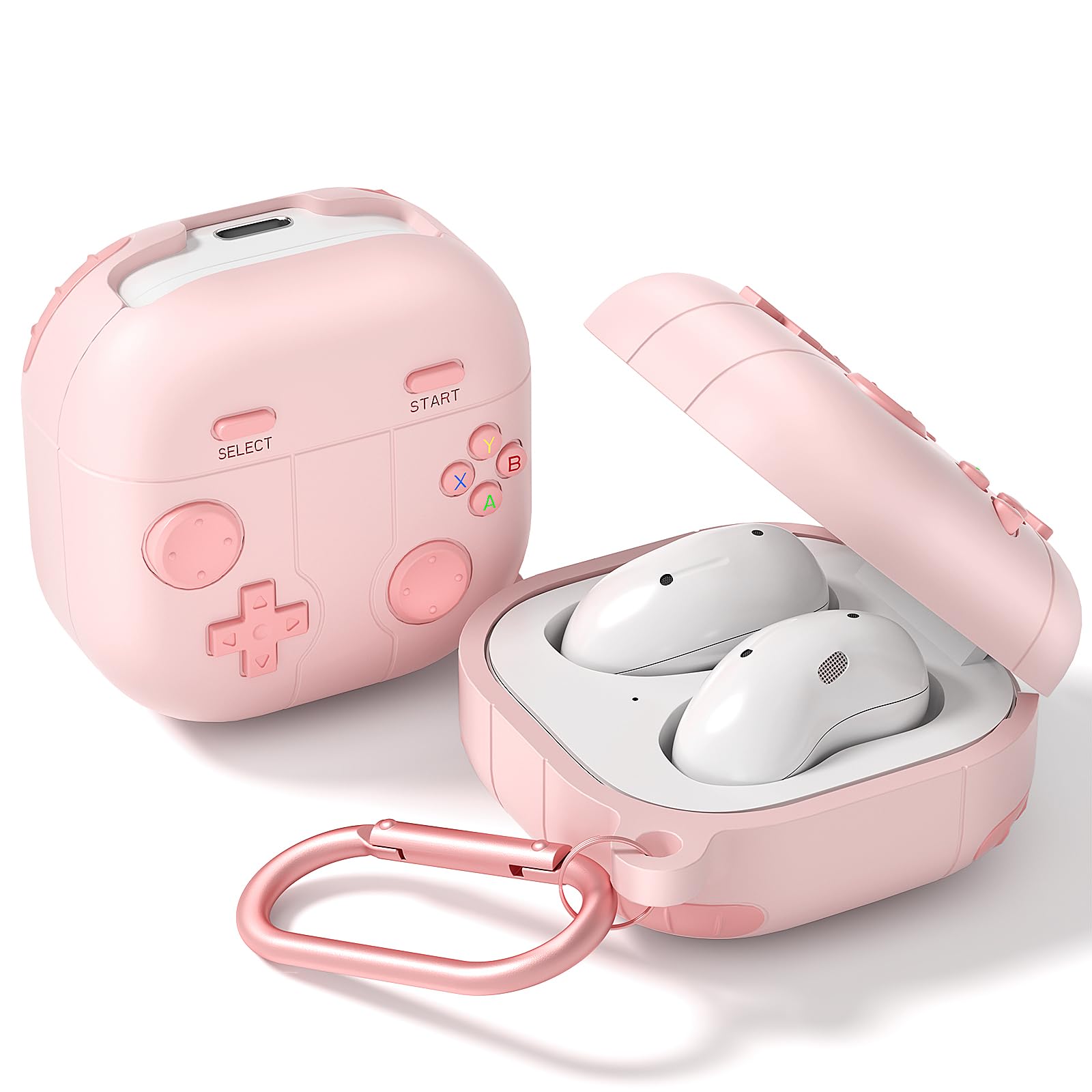 Funda para Samsung Galaxy Buds2 Pro (2022), Galaxy Buds 2 (2021), Galaxy Buds Pro (2021), Galaxy Buds Live (2020), XMBYGY Funda de Silicona con Llavero para Auriculares Galaxy Buds (Monster) — view 48