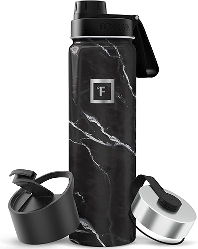 Miniatura 110 de IRON °FLASK Frasco de hidratación para acampar y senderismo con pajilla, botella de agua deportiva de acero inoxidable con aislamiento de boca
