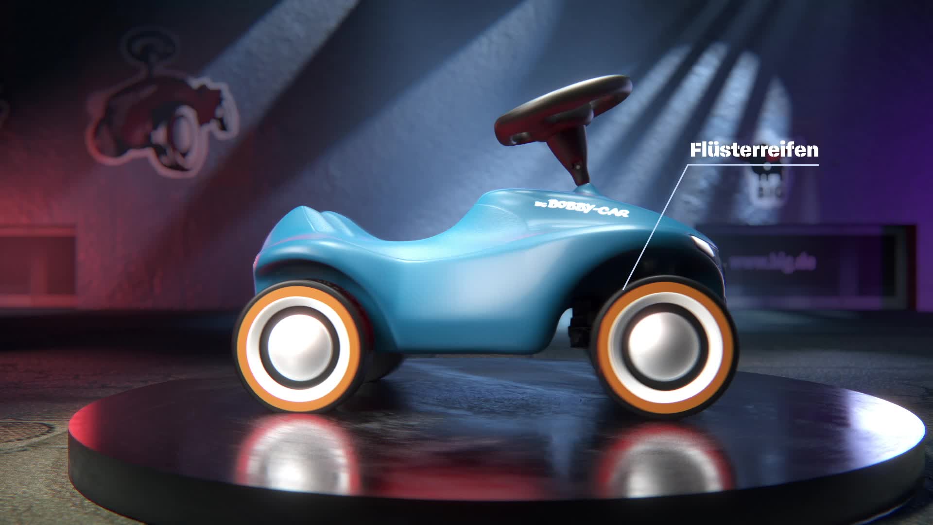 BIG-Bobby-Car-Neo Anthrazit - Rutschfahrzeug für drinnen und draußen, Kinderfahrzeug mit Flüsterreifen und zwei Felgen… – Bild 8