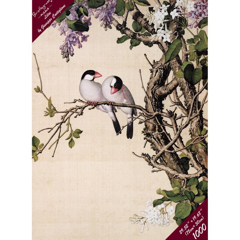 Bristlegrass 1000-Piece Jigsaw Puzzle for Adults-Chinese Qing Dynasty Master Giuseppe Castiglione M asterpieces of Art Lilac for Puzzle Enthusiasts Unique Brain Teaser (1000pcs) — image 1