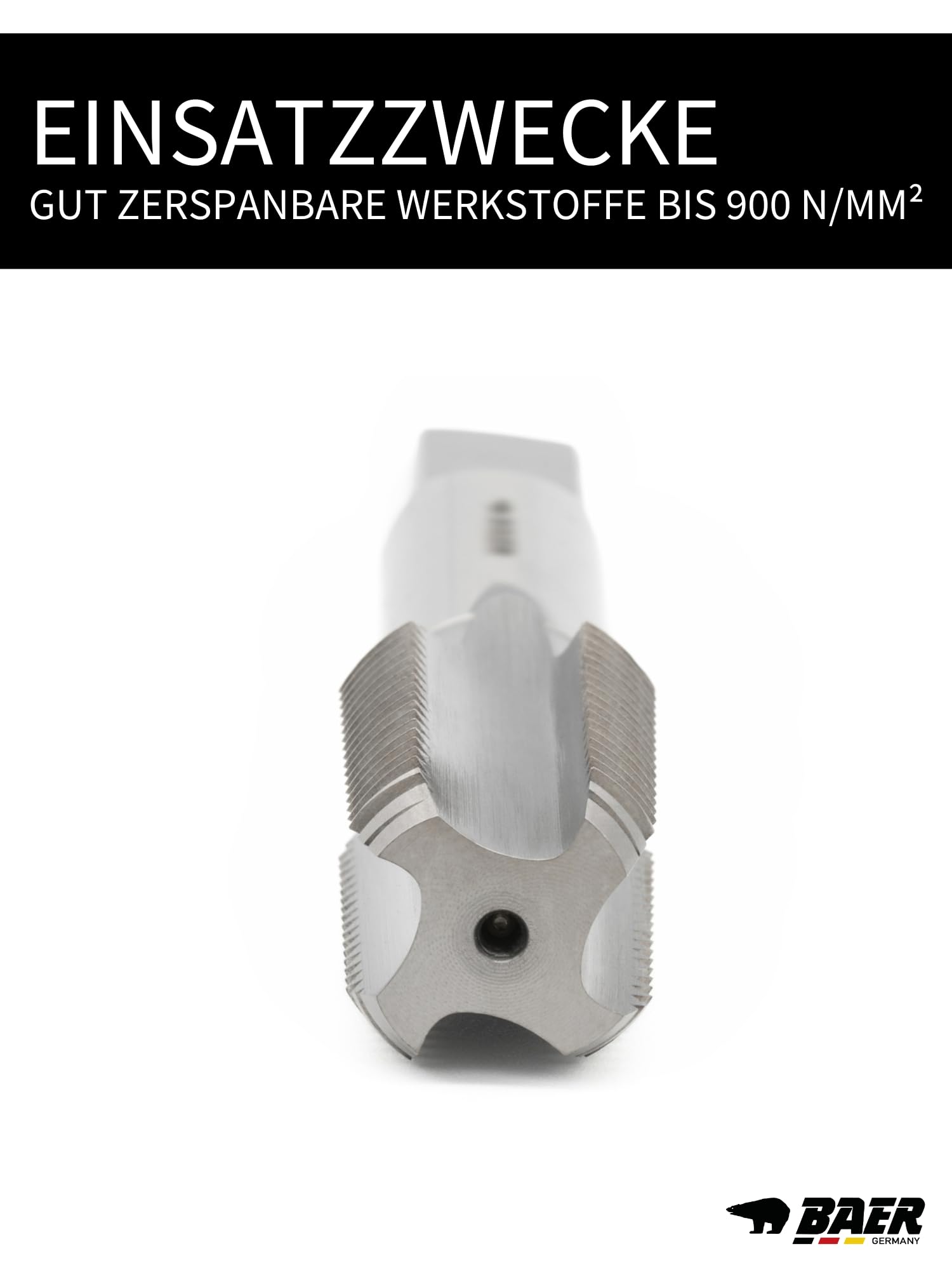 BAER HSSG - Maschio per filettatura, forma C - NPT 3/8 x 18, filettatura NPT 3/8