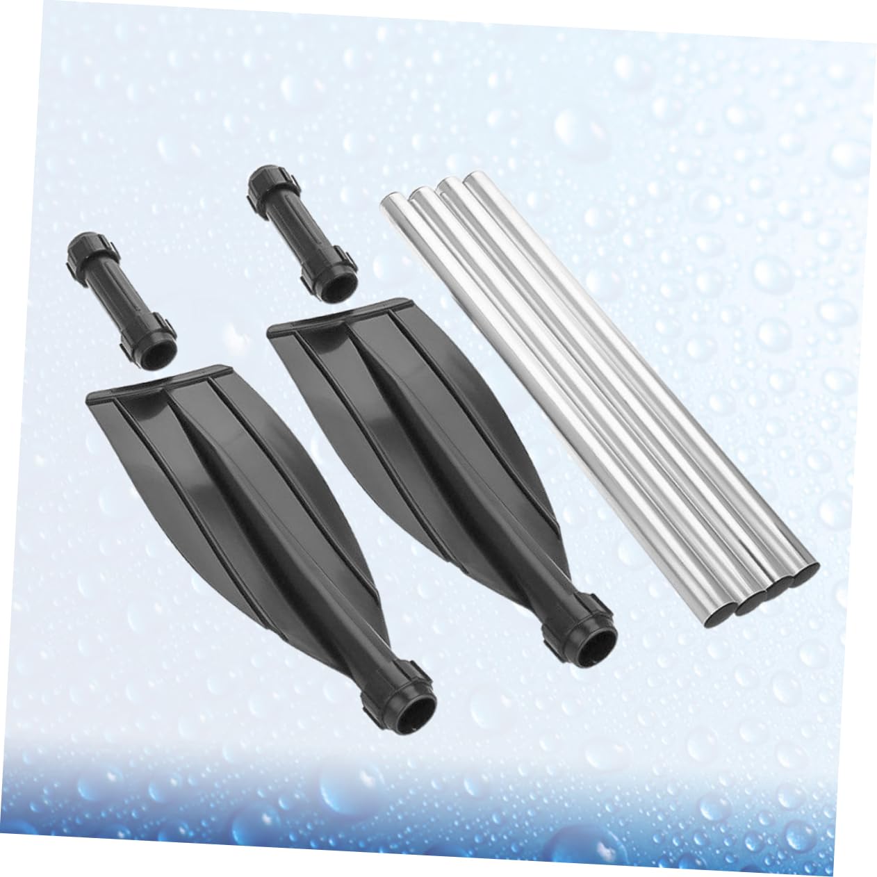 Sosoport Leichtes Kajakpaddel mit Tropfringen und Ruderhalter 210cm aus Aluminiumlegierung Doppelseitig und Abnehmbar für Vielseitigen Bootseinsatz