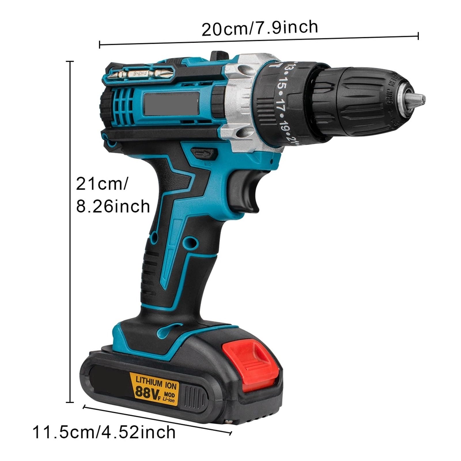 Trapano A Batteria 21V Cacciavite Elettrico A Percussione Mini Driver Di Alimentazione Wireless Utensili Elettrici A Agli Ioni Litio DC Senza Sforzo Per Vari Lavori Riparazione(1 Battery Type 4)