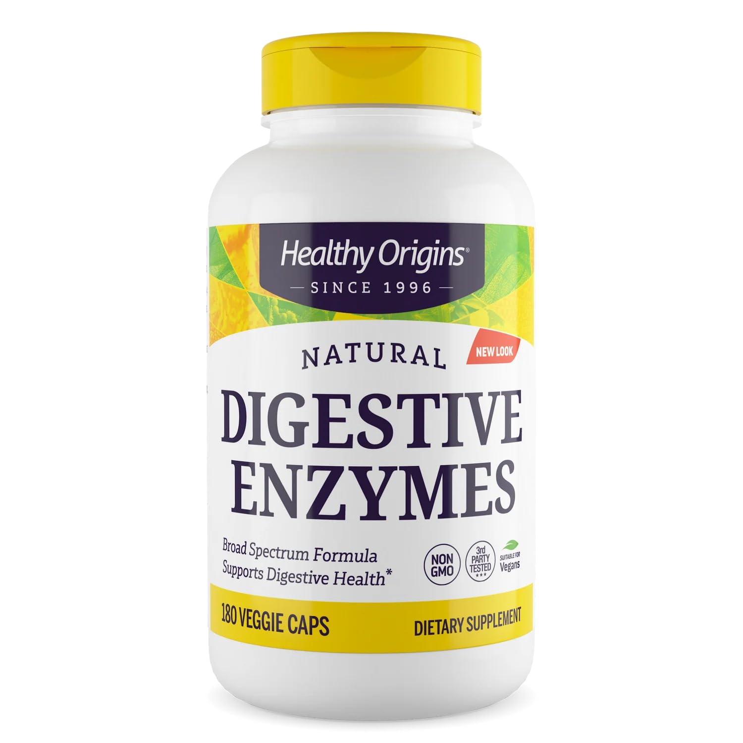 Digestive Enzymes (NEC) Broad Spectrum - with Protease, Amylase & Lipase - Gluten-Free Digestion and Gut Health Supplement - 180 Veggie Capsules