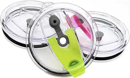 ANIN - Paquete de 3 tapas para vasos de 20 onzas, resistente a salpicaduras, resistente a derrames y pajita, para Yeti Rambler Rtic Ozark Trail de