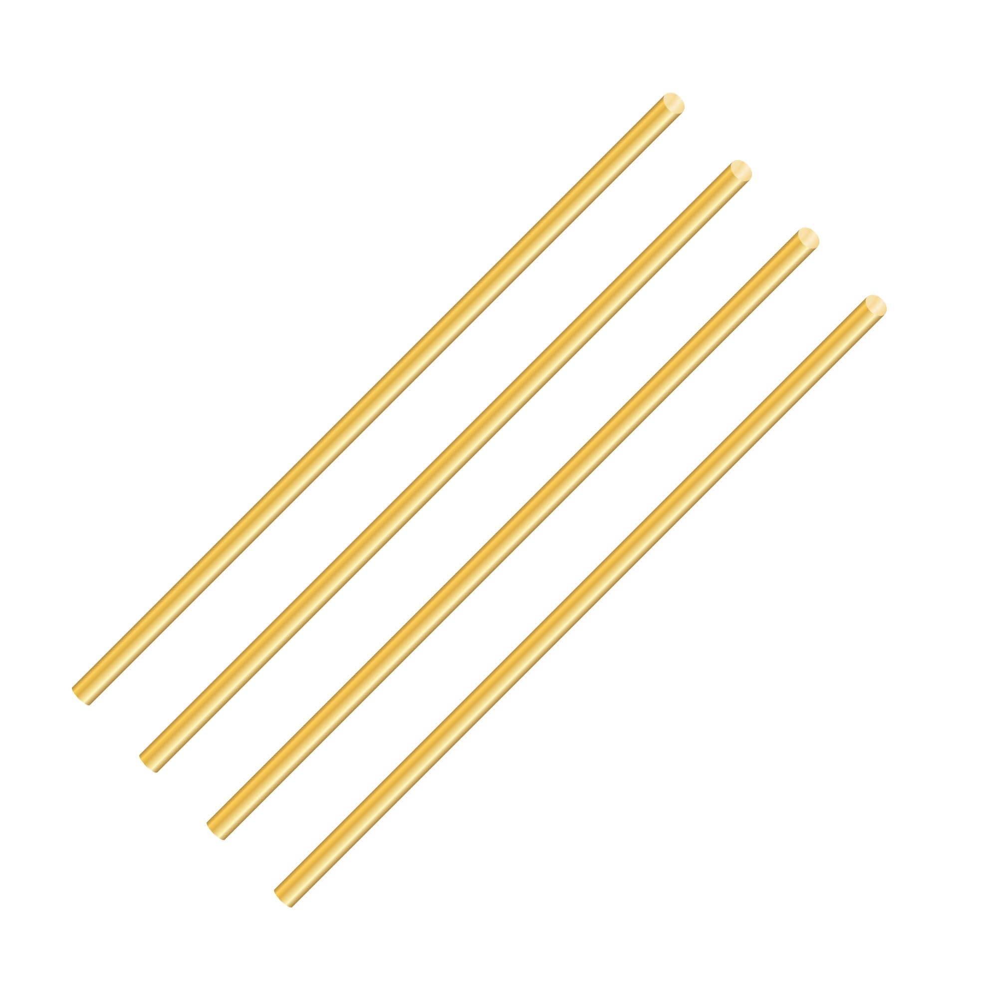 LAVMHAB Lot De 4 Tiges Rondes Laiton Massif 4mm X 300mm - Barres Pour Bricolage Et Modélisme