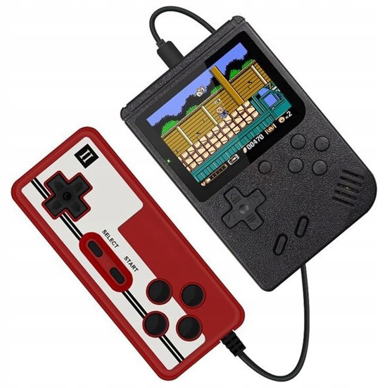 Mini Konsola Retro Przenośna 400 Gier z Padem i Wyjściem TV – Konsola do Gier z Ekranem 3", Wbudowane Gry Retro, Konsolka dla Dzieci i Dorosłych, Prezent