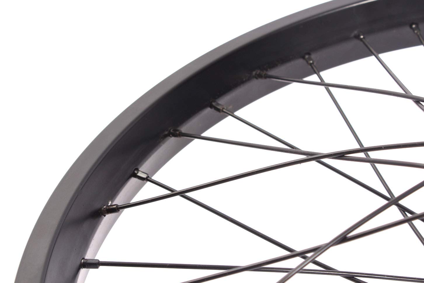 KHE 18" cali BMX koło przednie czarne BIG400 aluminiowa felga 36 otworów 10 mm piasta precyzyjnie ułożyskowana