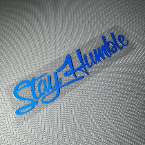 Image of Car Stickers for Stay Humble Auto Front Rear Windshield Window Decal Vans Truck Window Tail Decoration (Blue, 500x125mm)